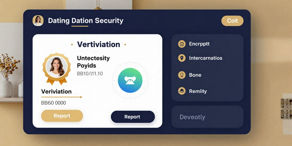 NaomiDate security features including profile verification badges and encrypted connection indicators on the platform interface